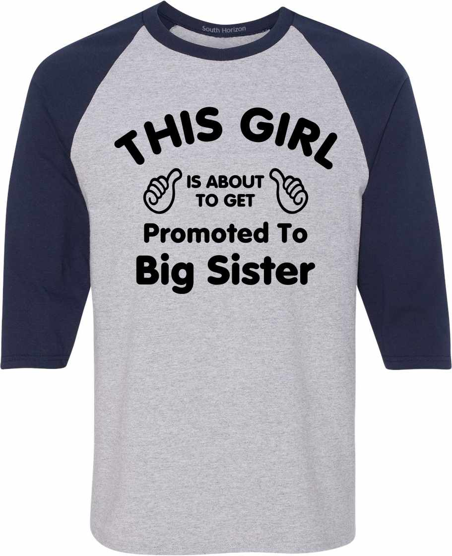 This Girl is About To Get Promoted To Big Sister Adult Baseball  (#1082-12)