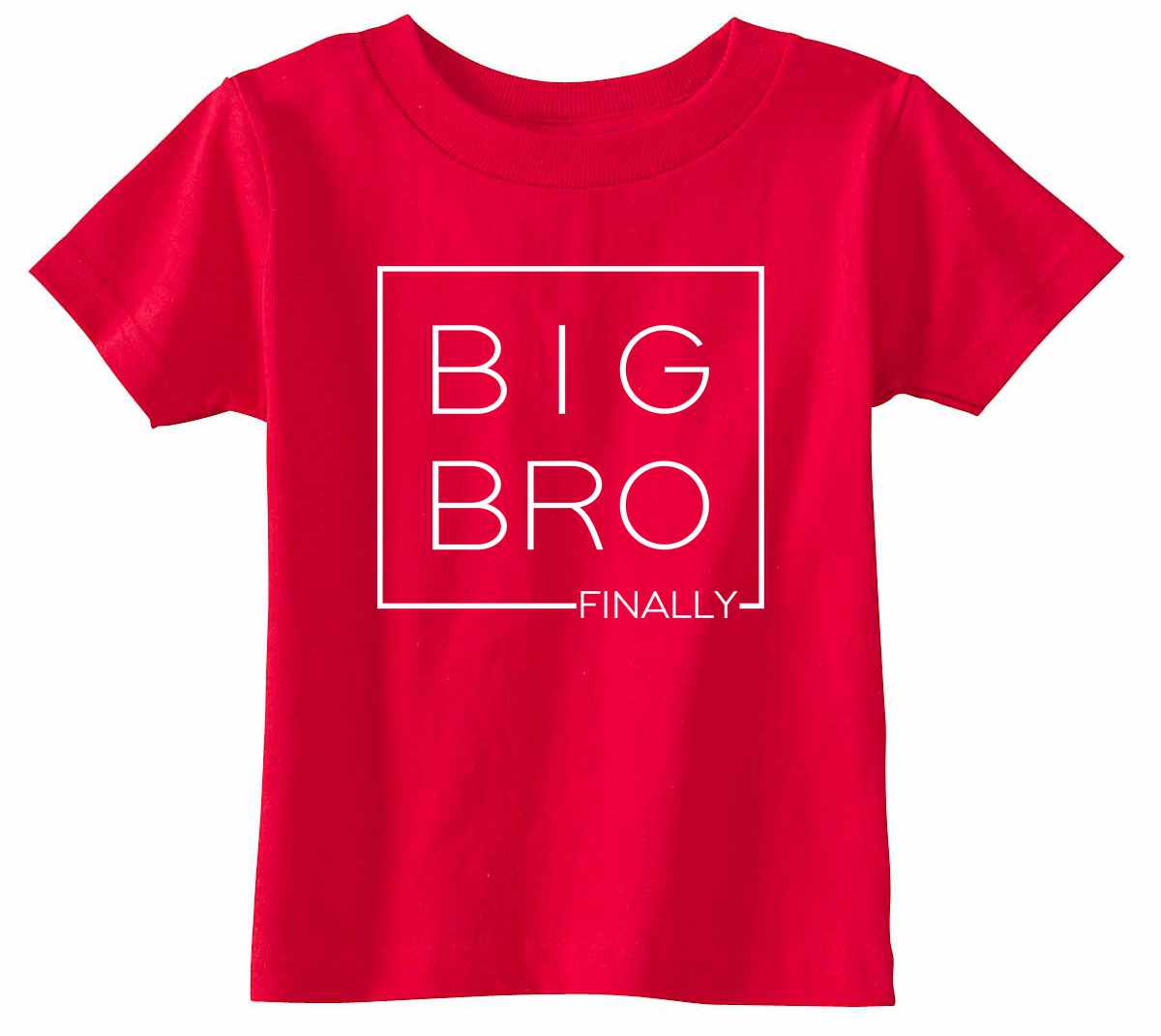 Big Bro Finally- Big Brother Boxed on Infant-Toddler T-Shirt (#1314-7)