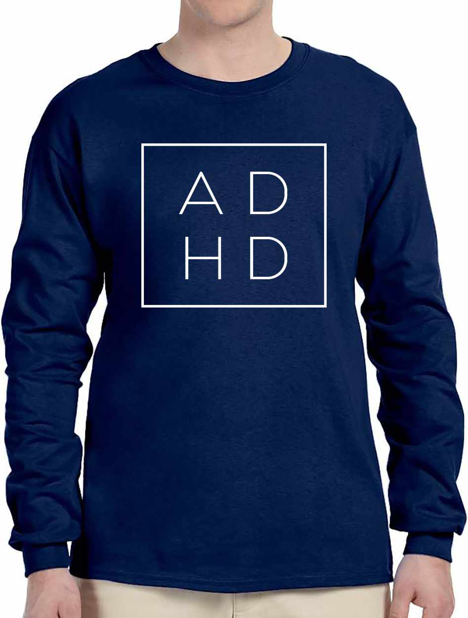 ADHD - Boxed on Long Sleeve Shirt (#1340-3)