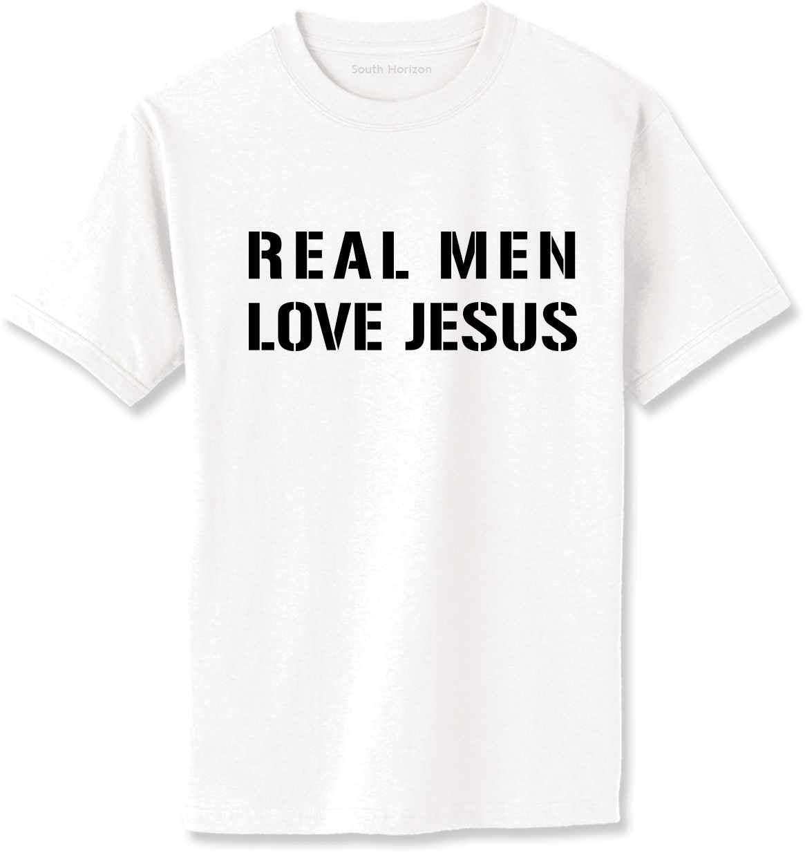 REAL MEN LOVE JESUS Adult T-Shirt (#393-1)
