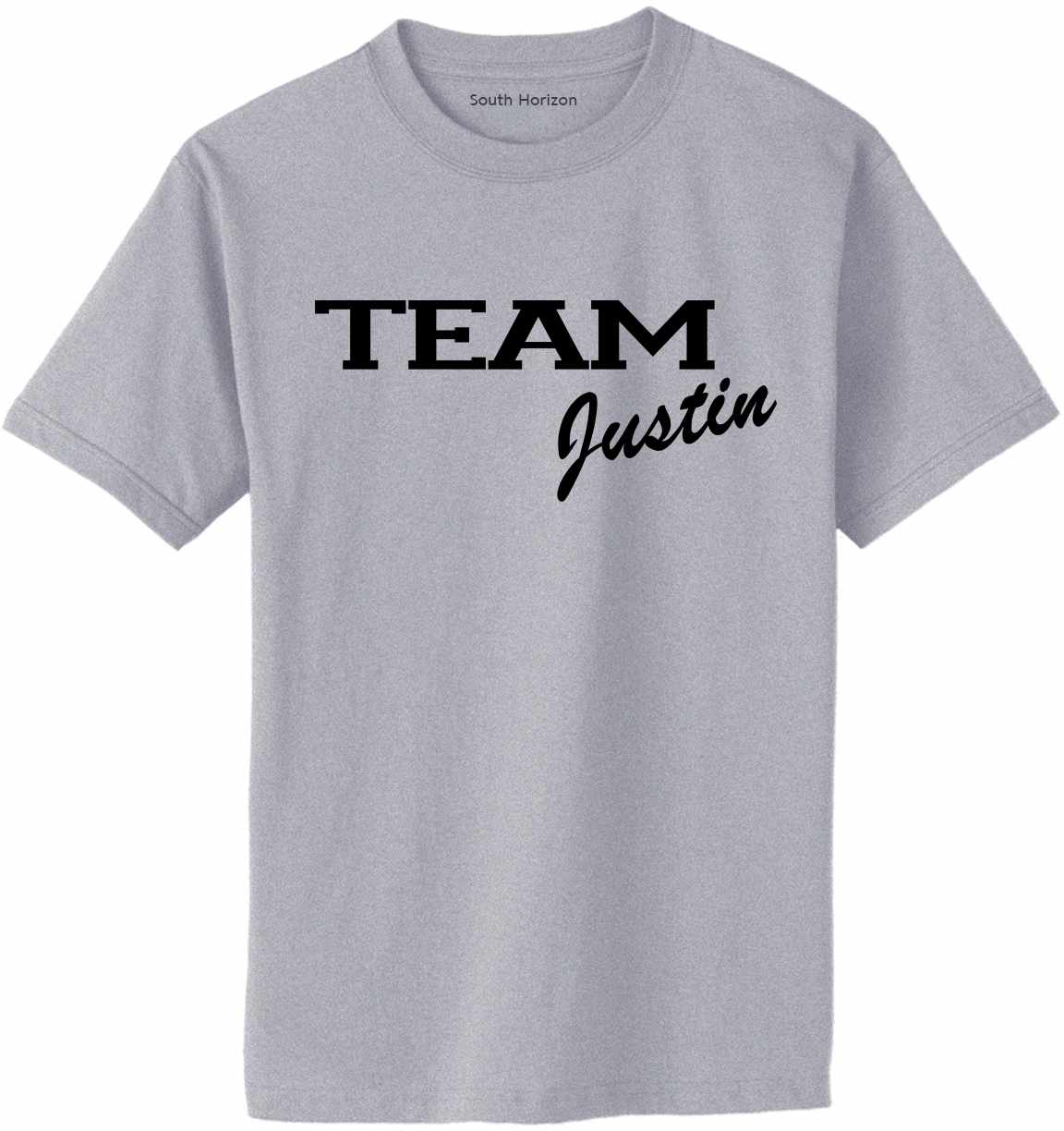 Team Justin Adult T-Shirt (#635-1)