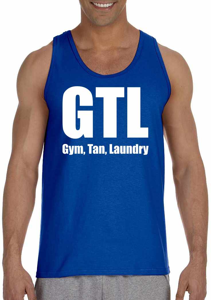 GTL Gym, Tan, Laundry Mens Tank Top (#727-5)
