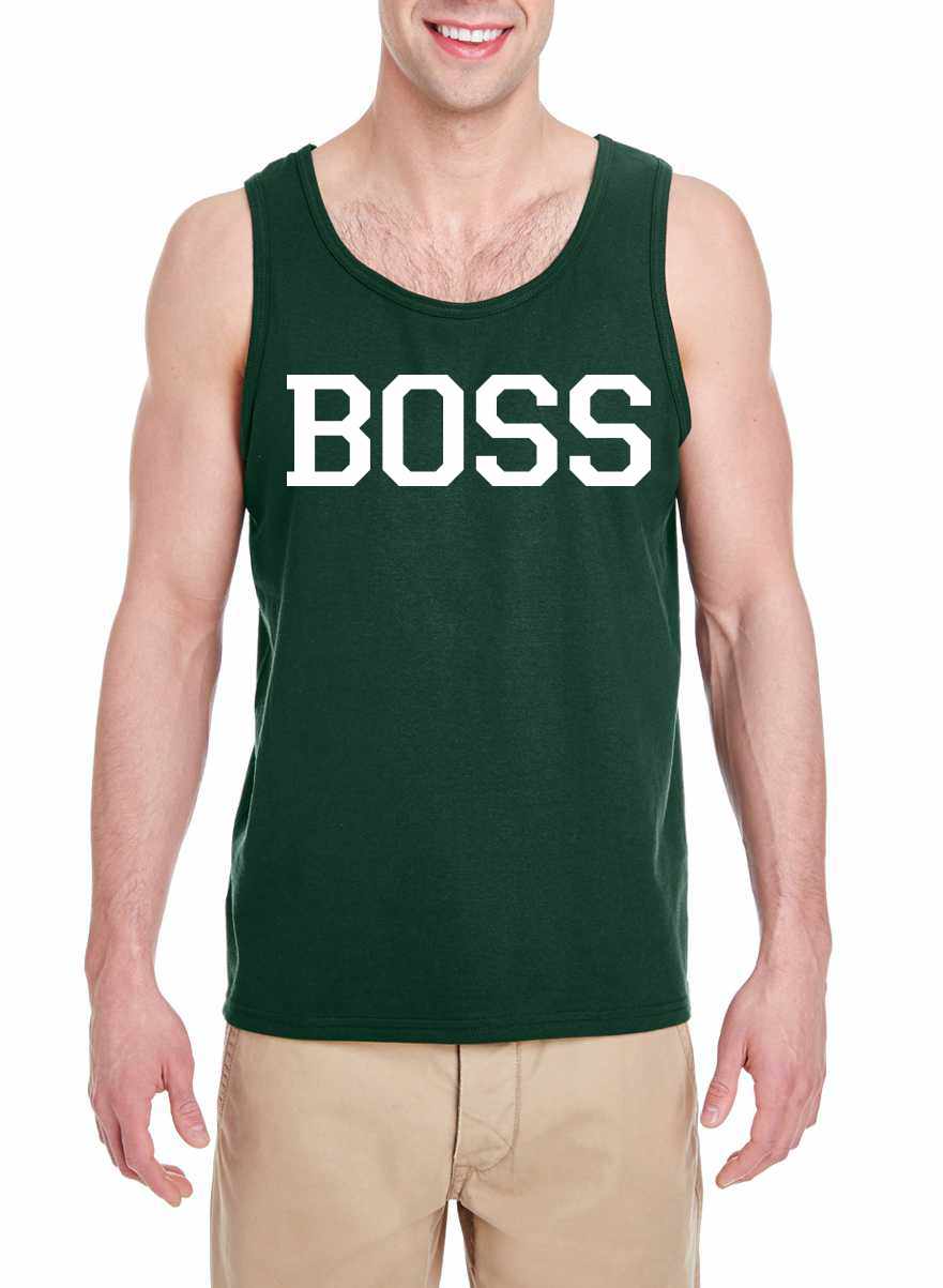 Ash - Small on BOSS on Mens Tank Top