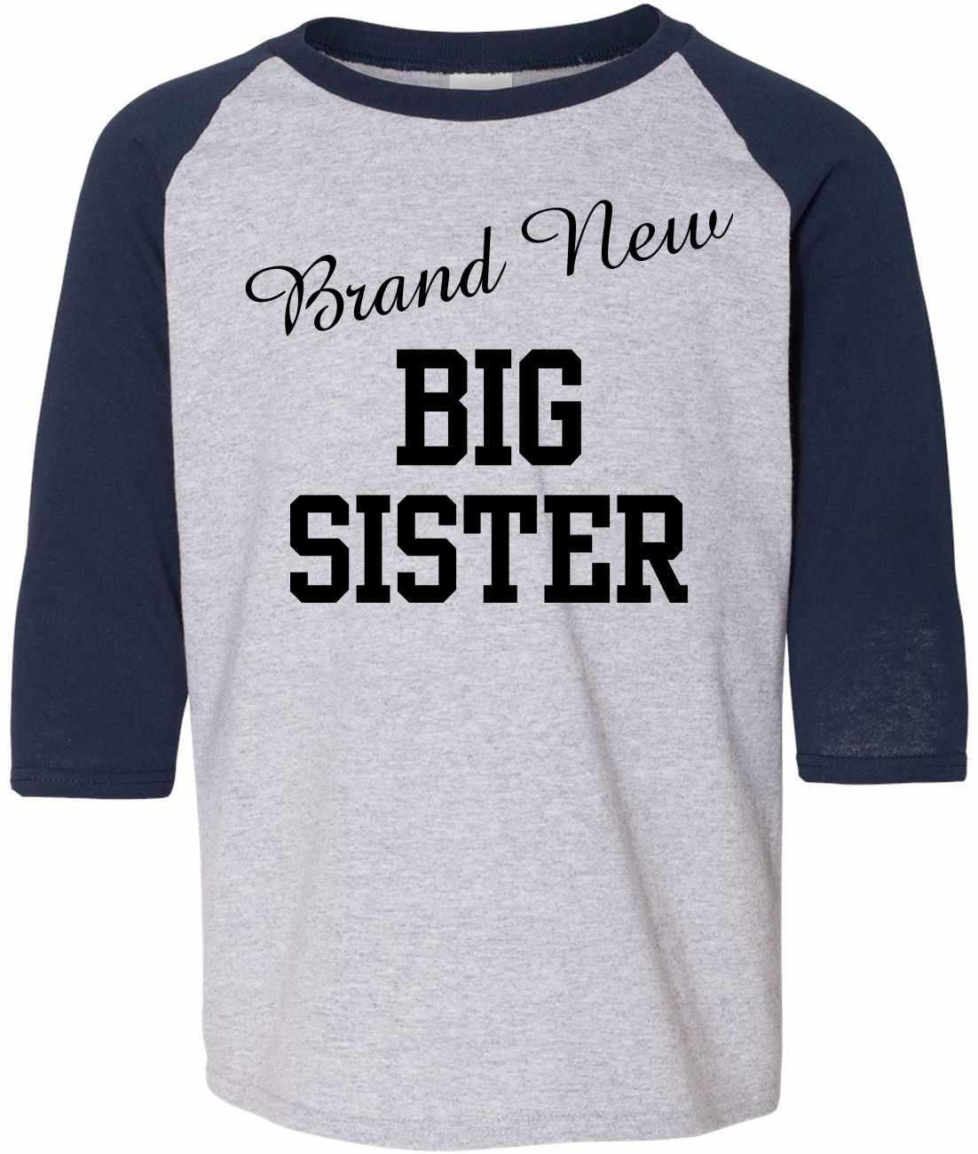 Brand New Big Sister on Youth Baseball Shirt (#1000-212)