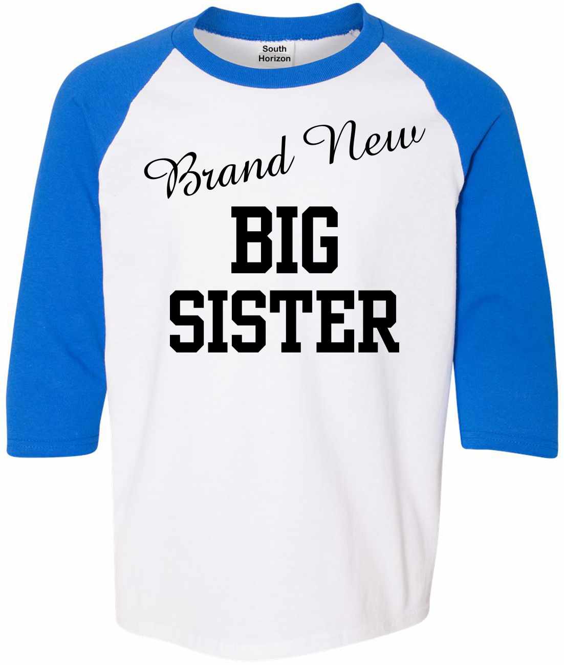 Brand New Big Sister on Youth Baseball Shirt