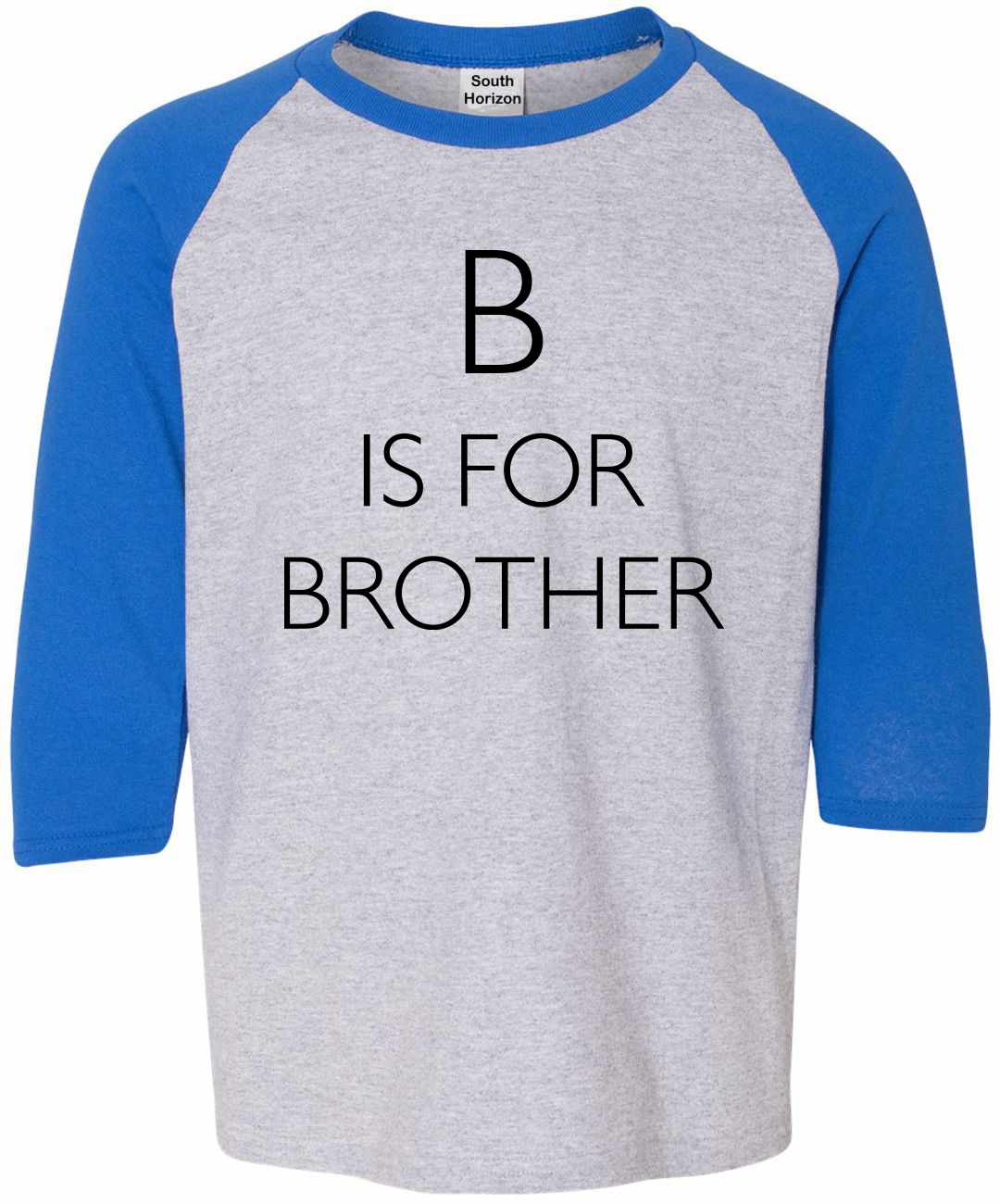 B is for Brother on Youth Baseball Shirt (#1009-212)