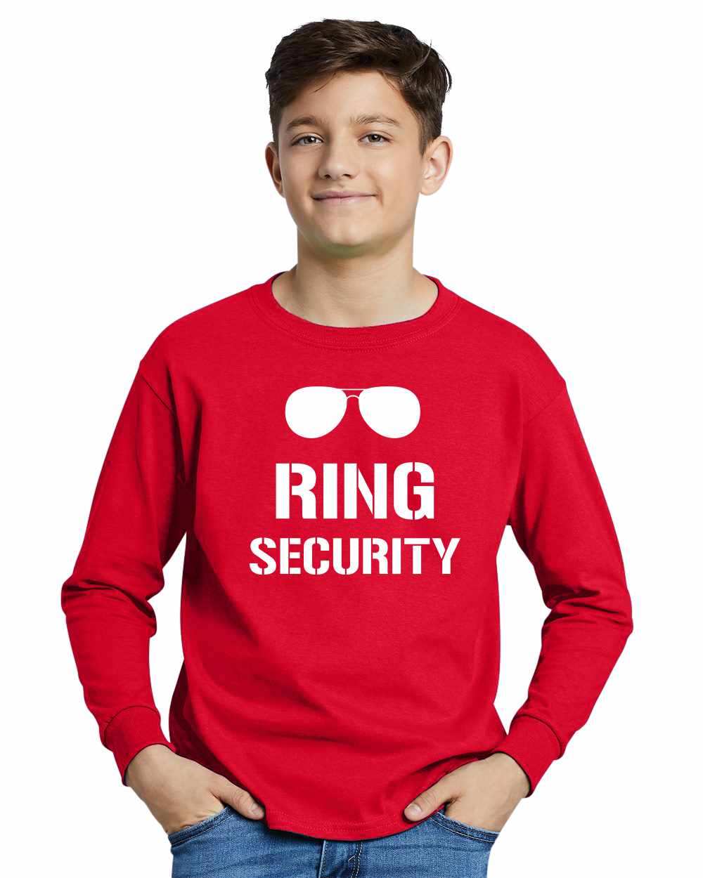 Ring Security on Youth Long Sleeve Shirt