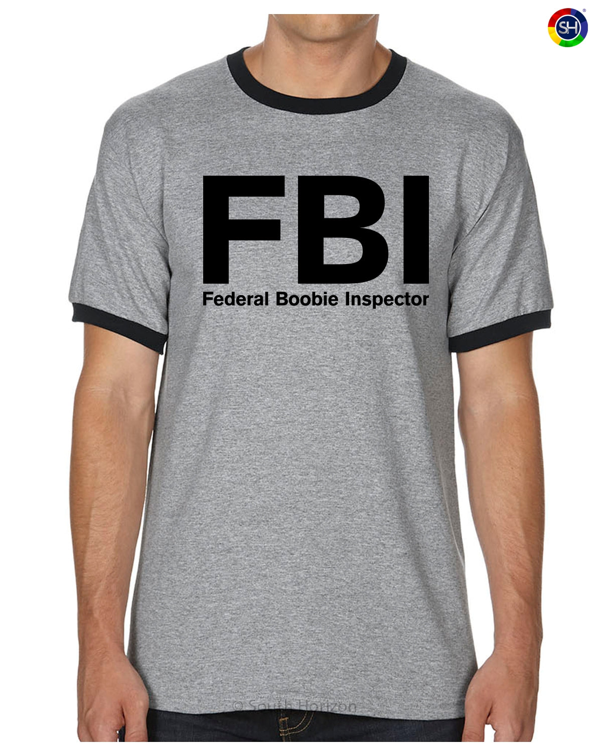 Federal Boobie Inspector Ringer Tee