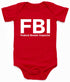 Federal Boobie Inspector Infant BodySuit - Red / NewBorn - Red / 6 Month - Red / 12 Month - Red / 18 Month - Red / 24 Month