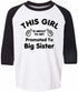 This Girl is About To Get Promoted To Big Sister on Youth Baseball Shirt (#1082-212)