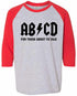 ABCD For Those About To Talk on Youth Baseball Shirt (#1084-212)