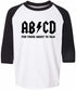 ABCD For Those About To Talk on Youth Baseball Shirt (#1084-212)