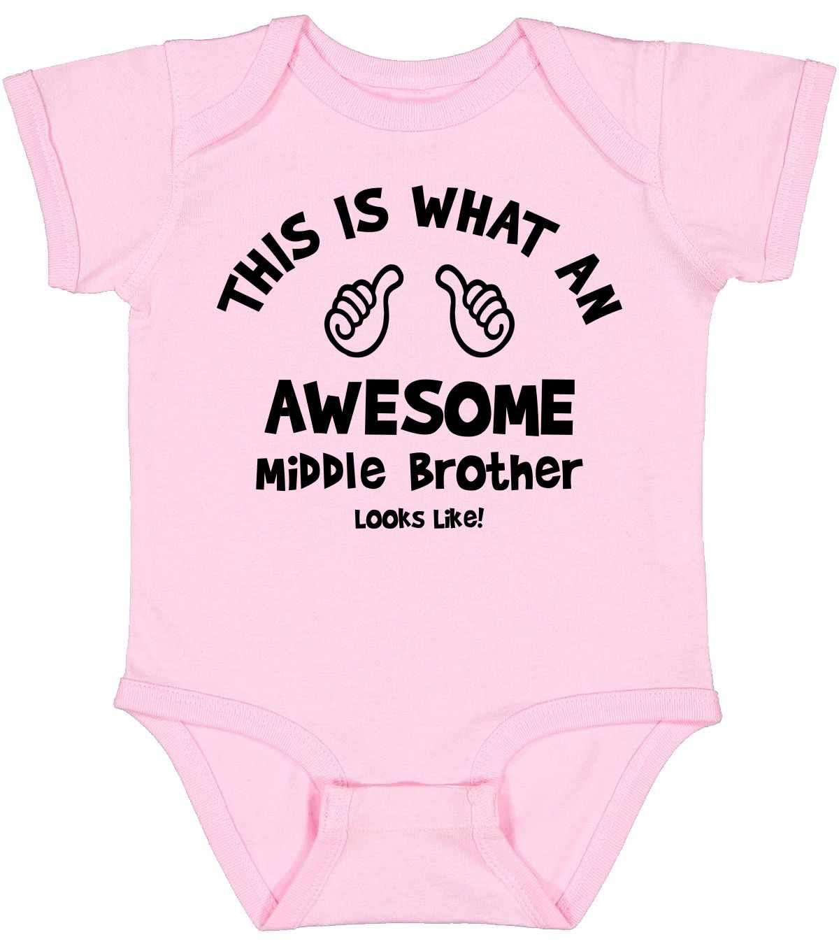 This Is What An Awesome Middle Brother Looks Like on Infant BodySuit (#1094-10)