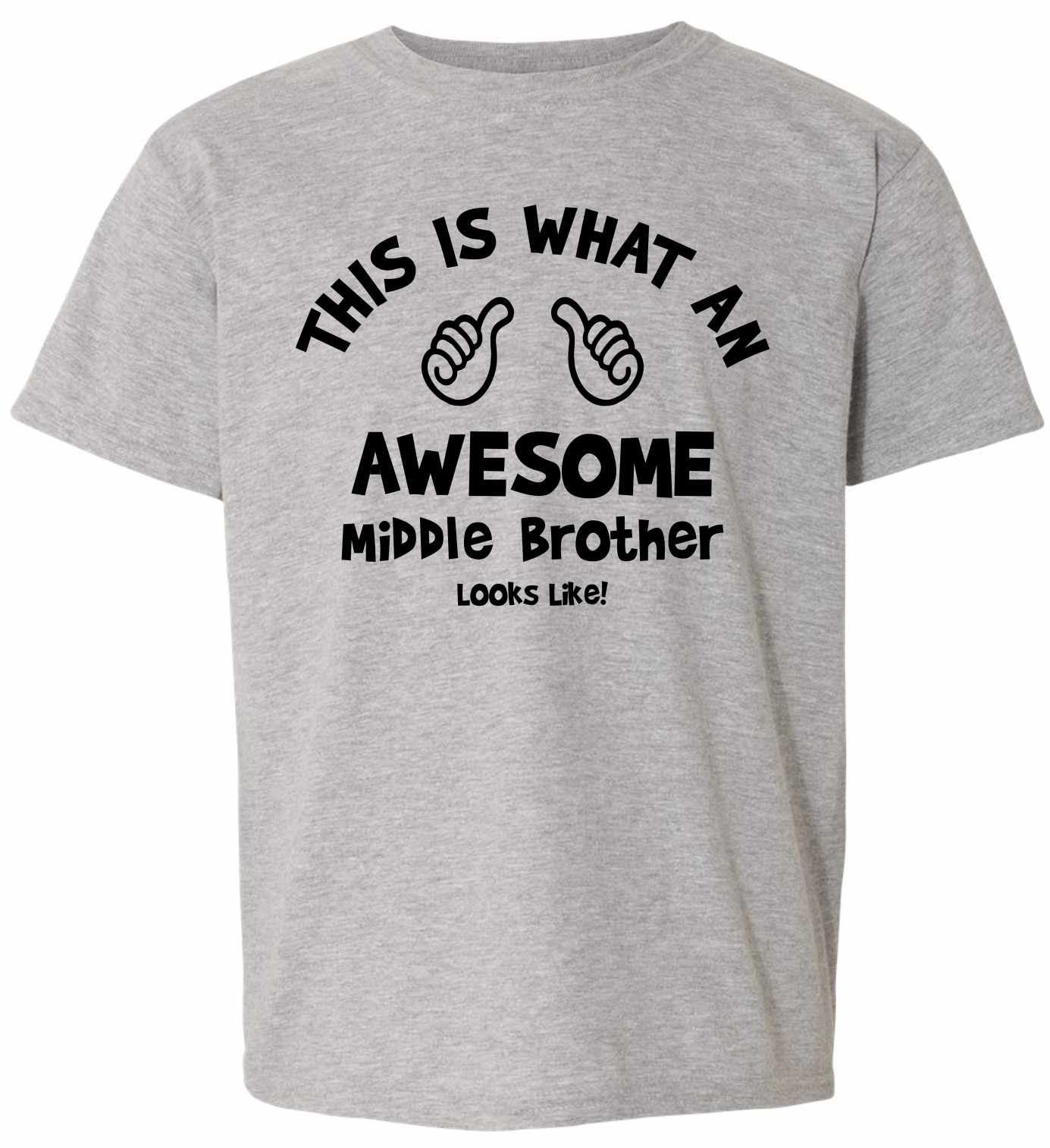 This Is What An Awesome Middle Brother Looks Like on Kids T-Shirt