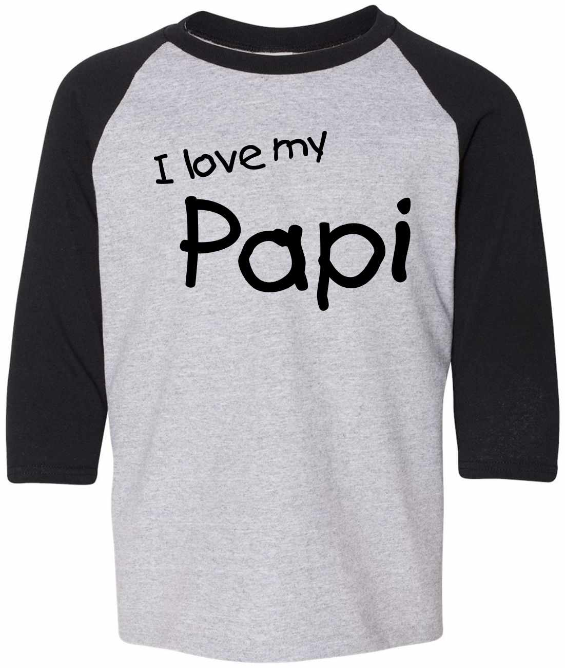 I Love My Papi on Youth Baseball Shirt (#1126-212)