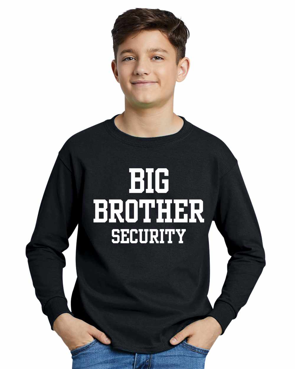 Big Brother Security on Youth Long Sleeve Shirt (#1136-203)