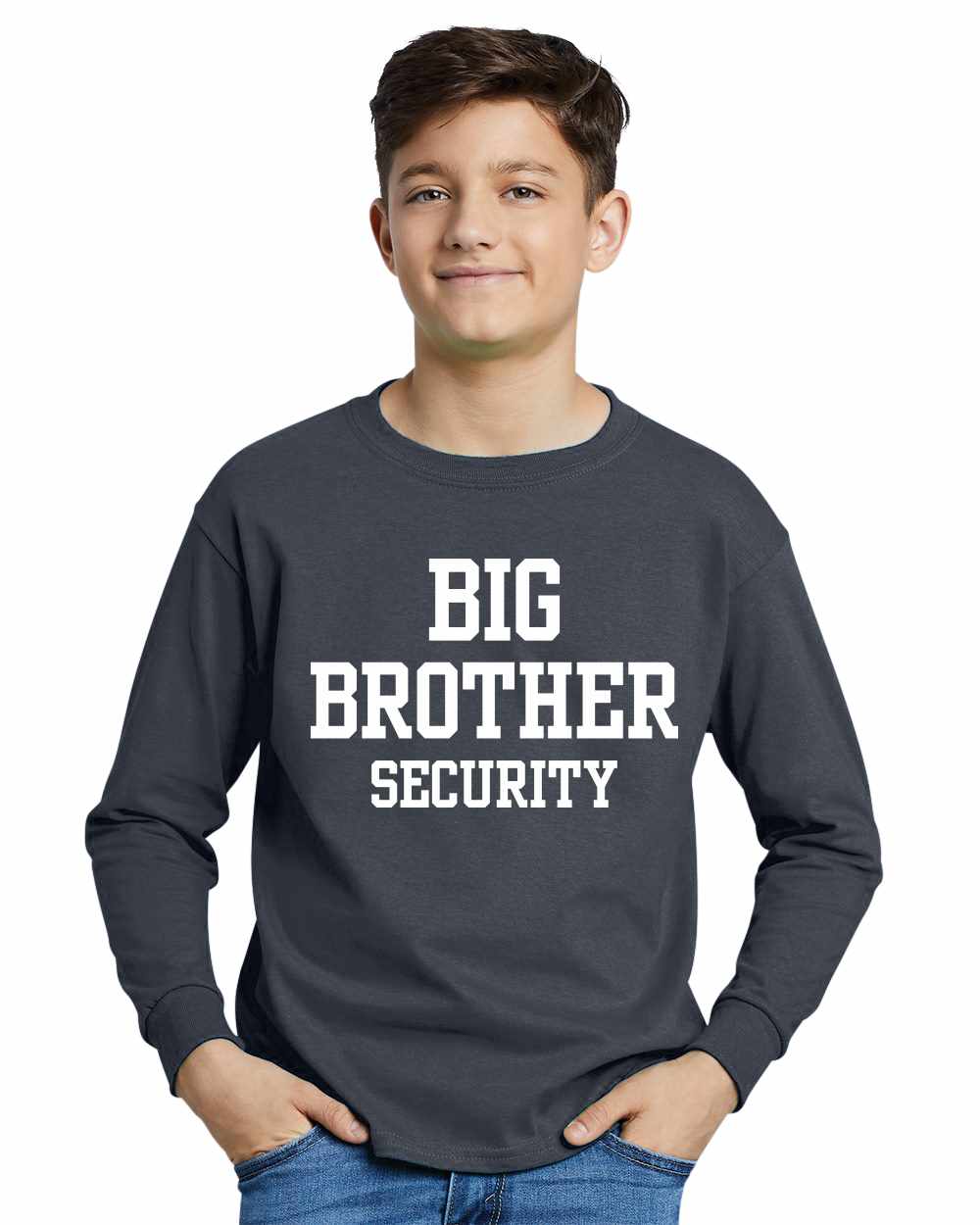 Big Brother Security on Youth Long Sleeve Shirt (#1136-203)