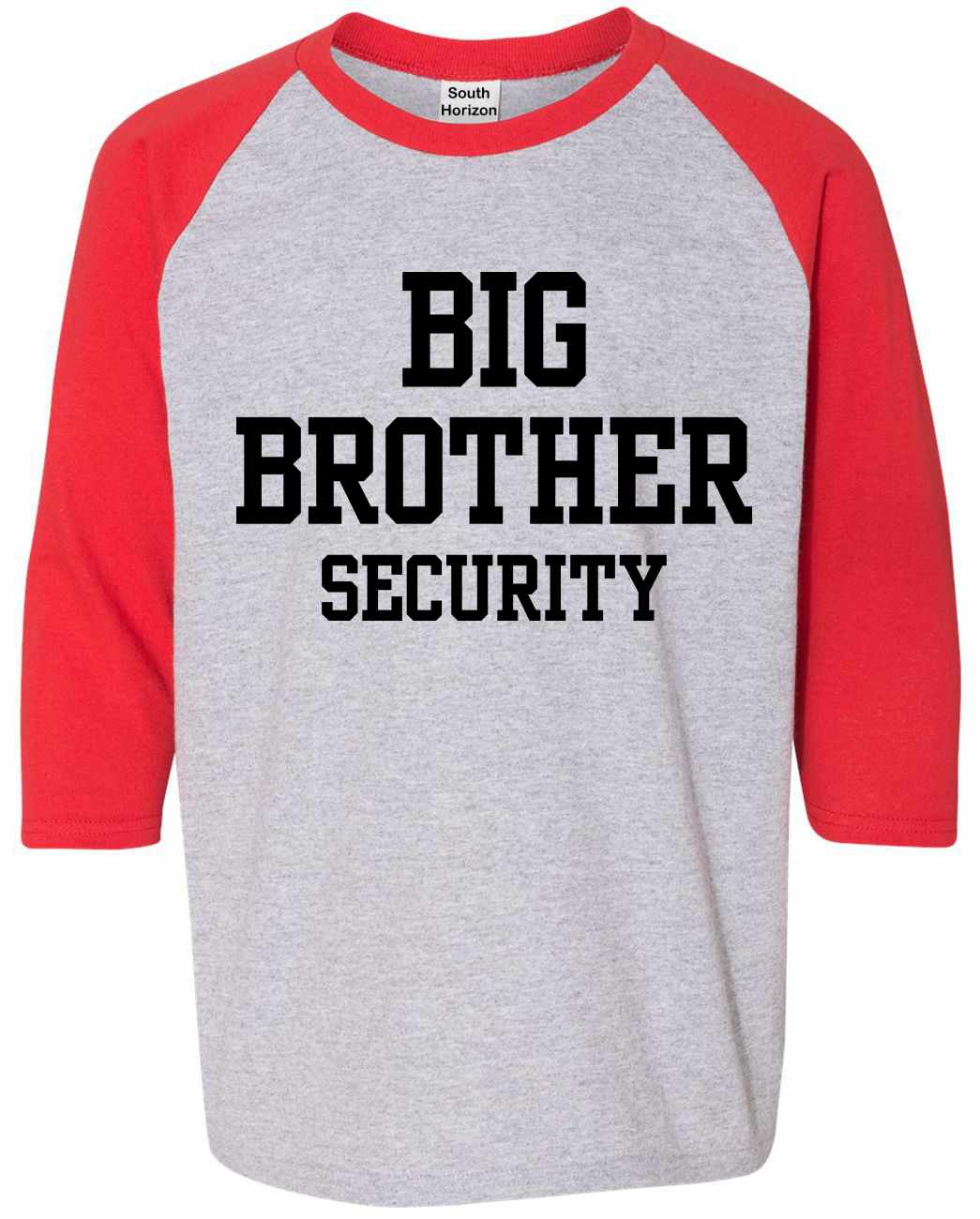 Big Brother Security on Youth Baseball Shirt (#1136-212)