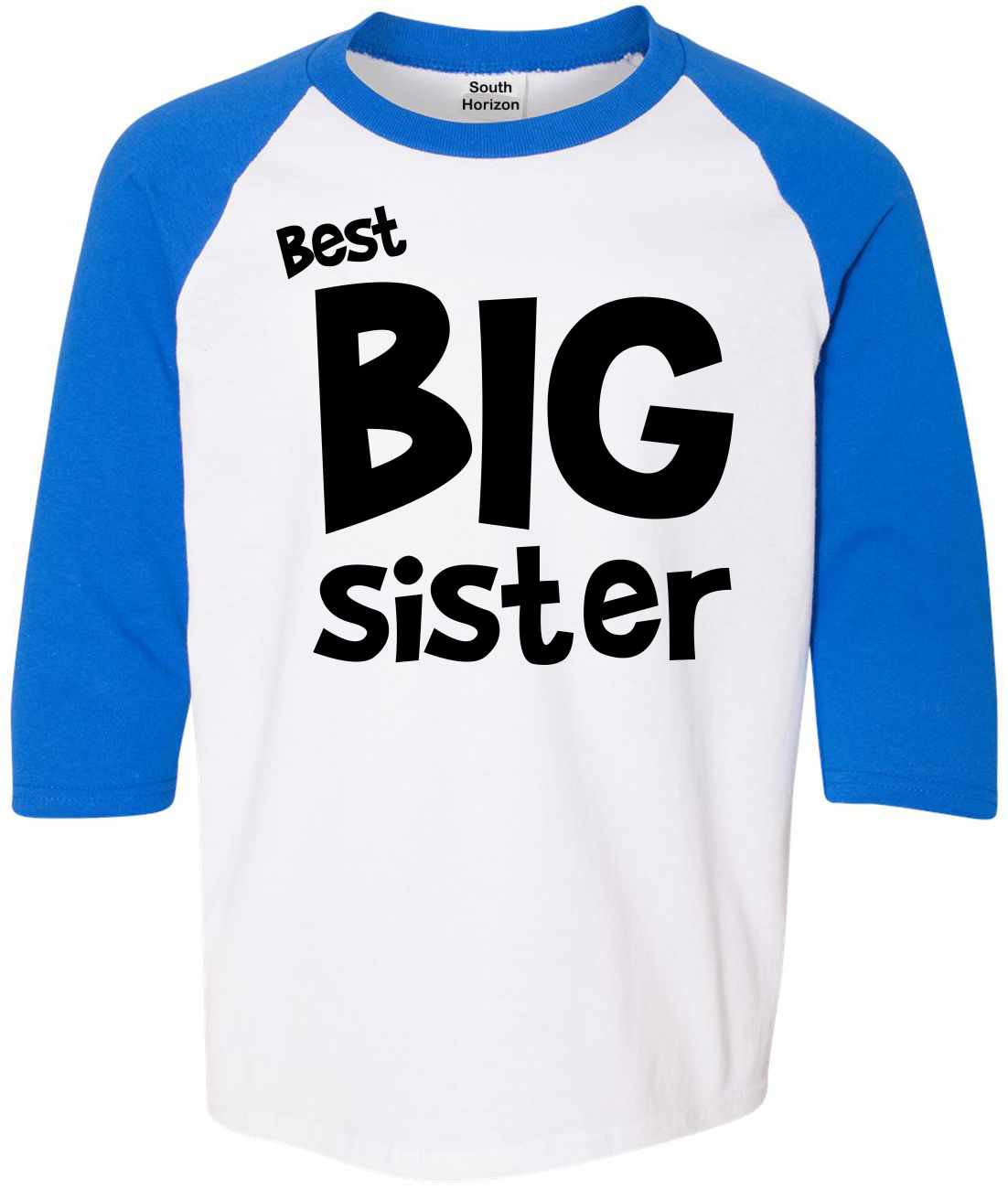 Best Big Sister on Youth Baseball Shirt (#1139-212)
