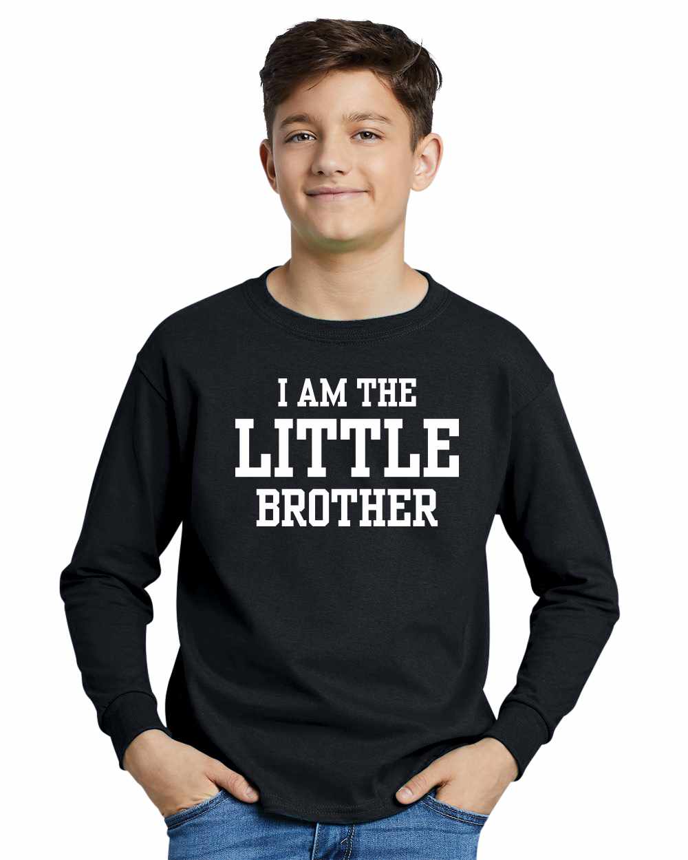 I AM The Little Brother on Youth Long Sleeve Shirt (#1153-203)