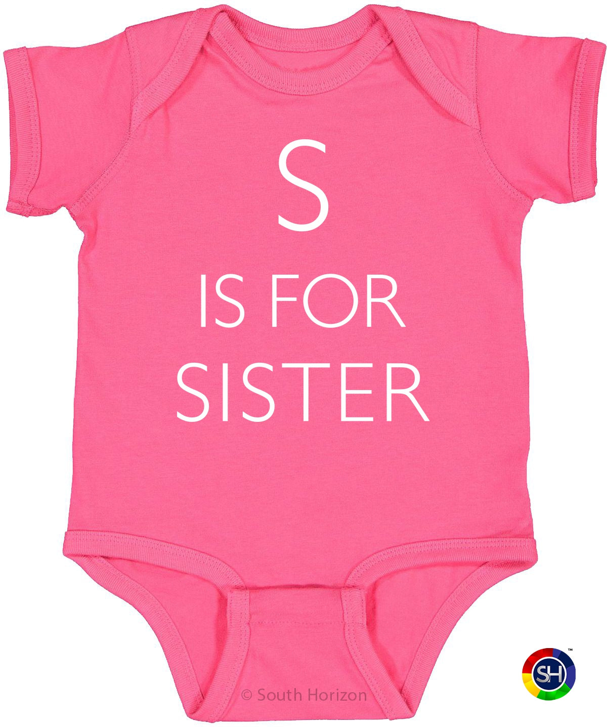 S is for Sister Infant BodySuit (#1159-10)