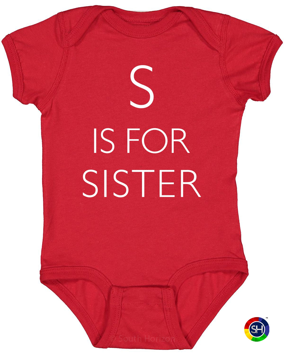 S is for Sister Infant BodySuit (#1159-10)
