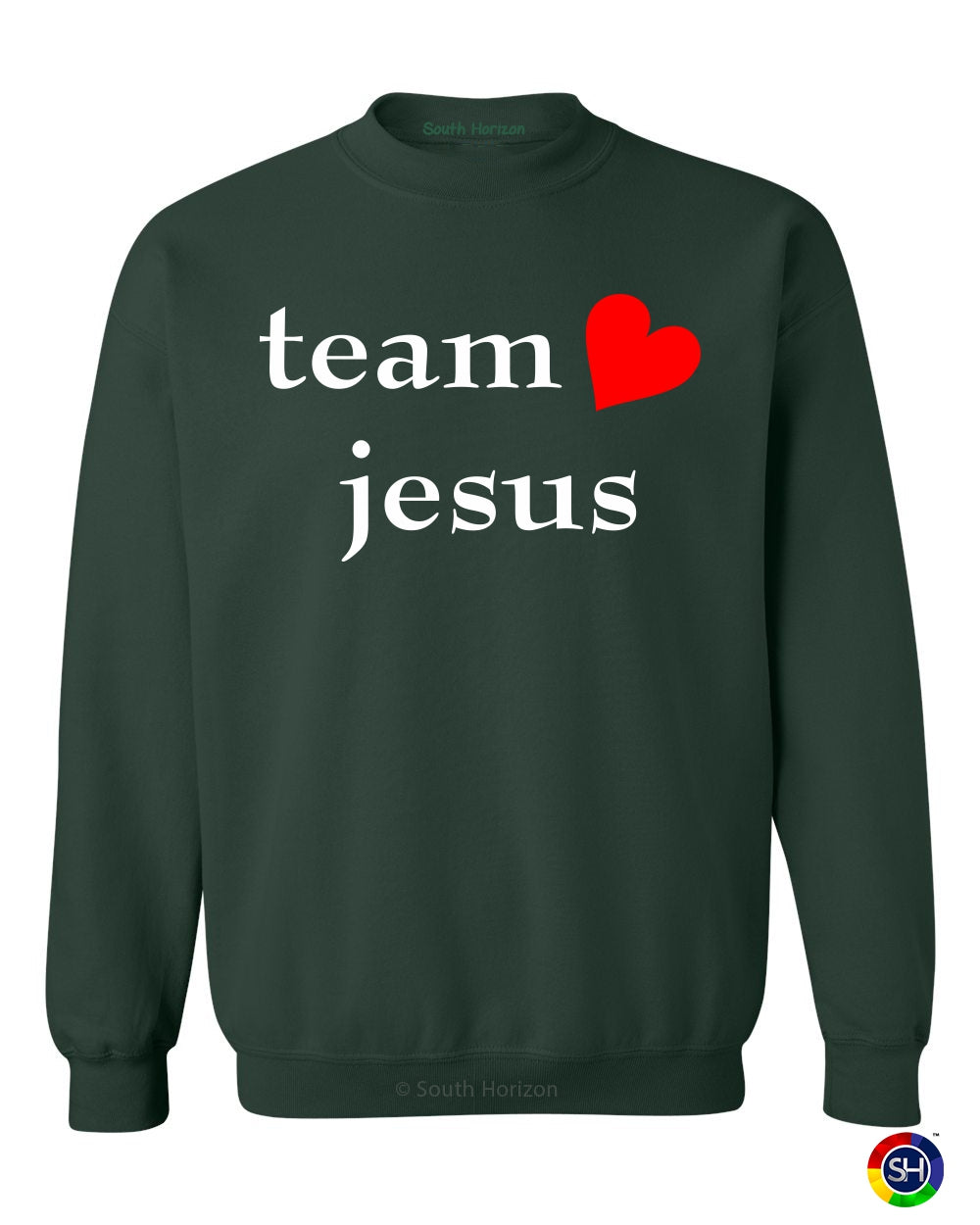 Team Jesus (heart) Sweat Shirt (#1163-11)