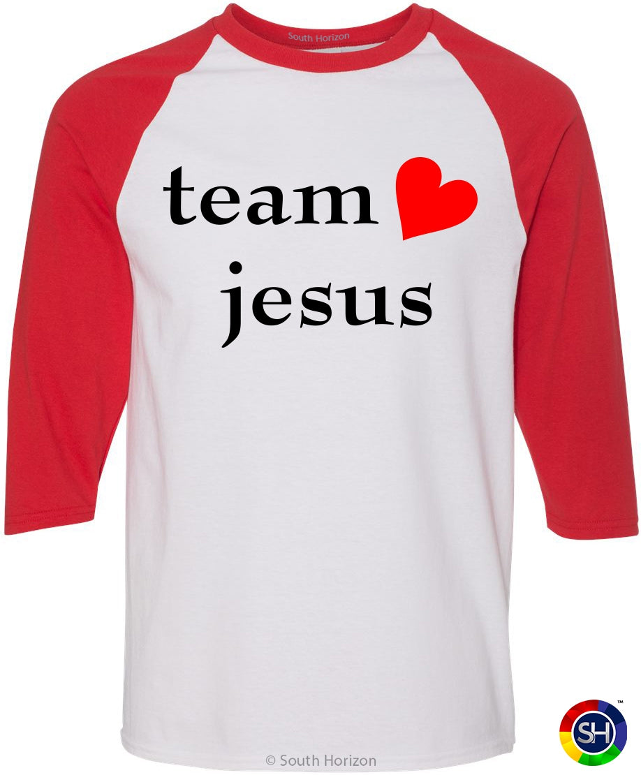 Team Jesus (heart) Adult Baseball  (#1163-12)