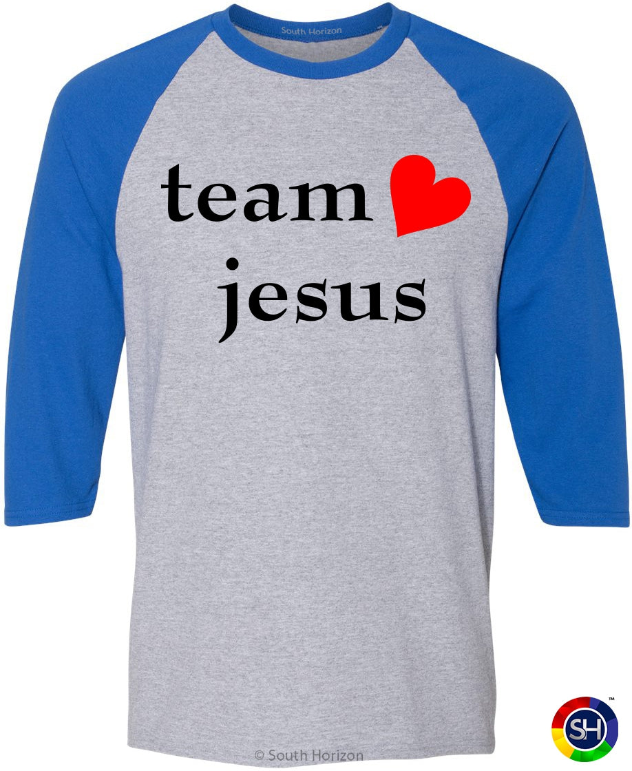 Team Jesus (heart) Adult Baseball 