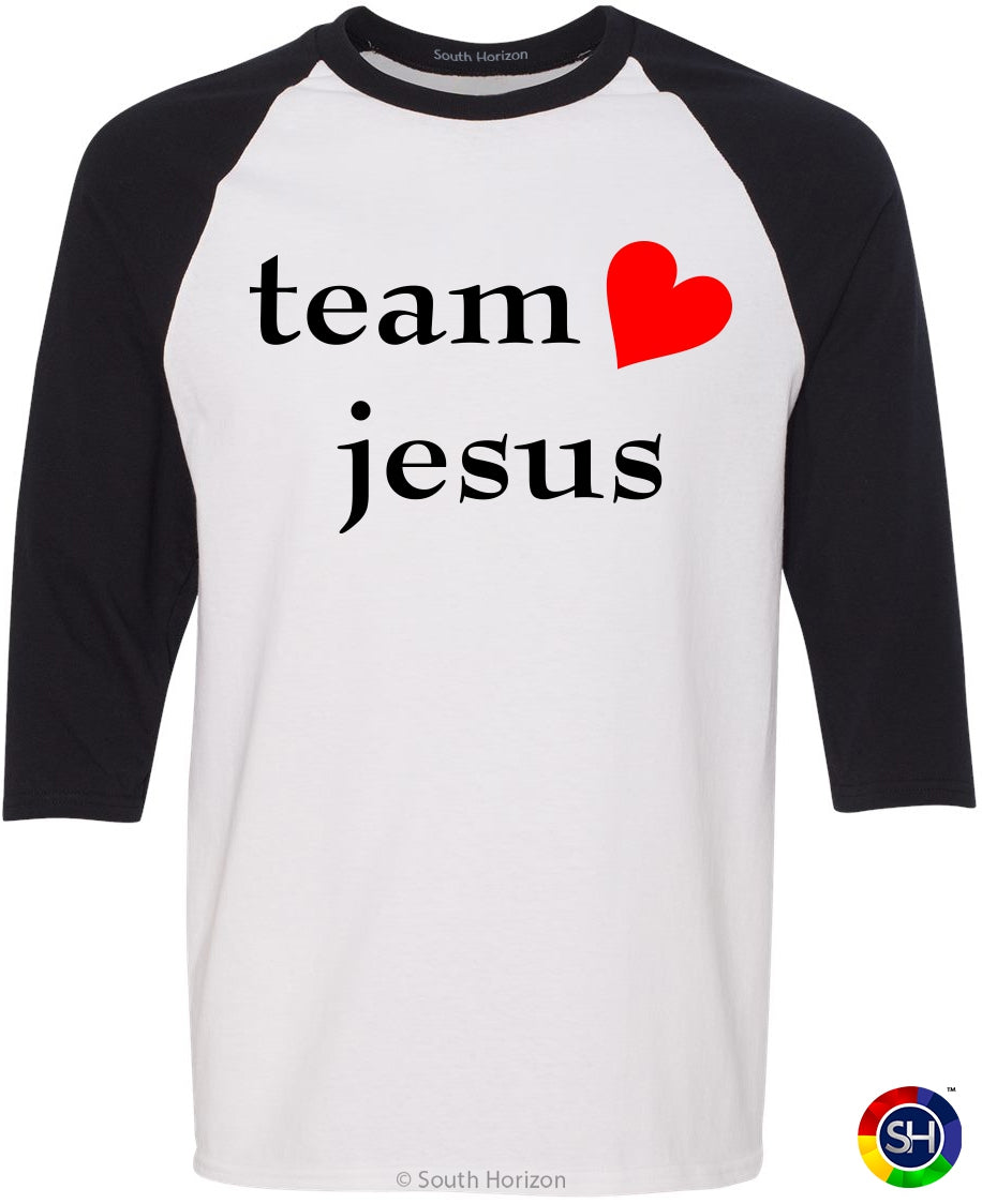Team Jesus (heart) Adult Baseball  (#1163-12)