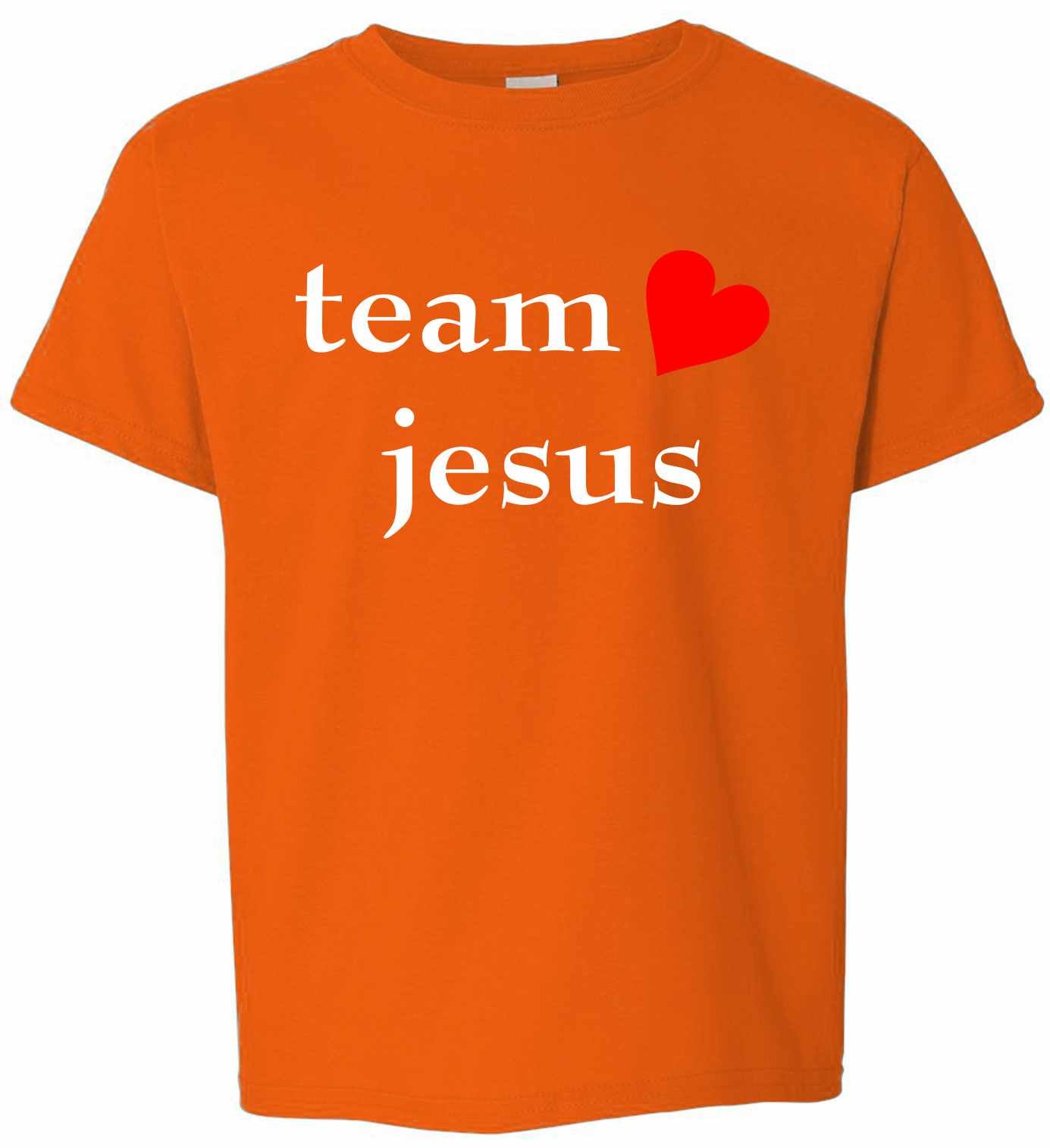 Team Jesus (heart) on Kids T-Shirt (#1163-201)