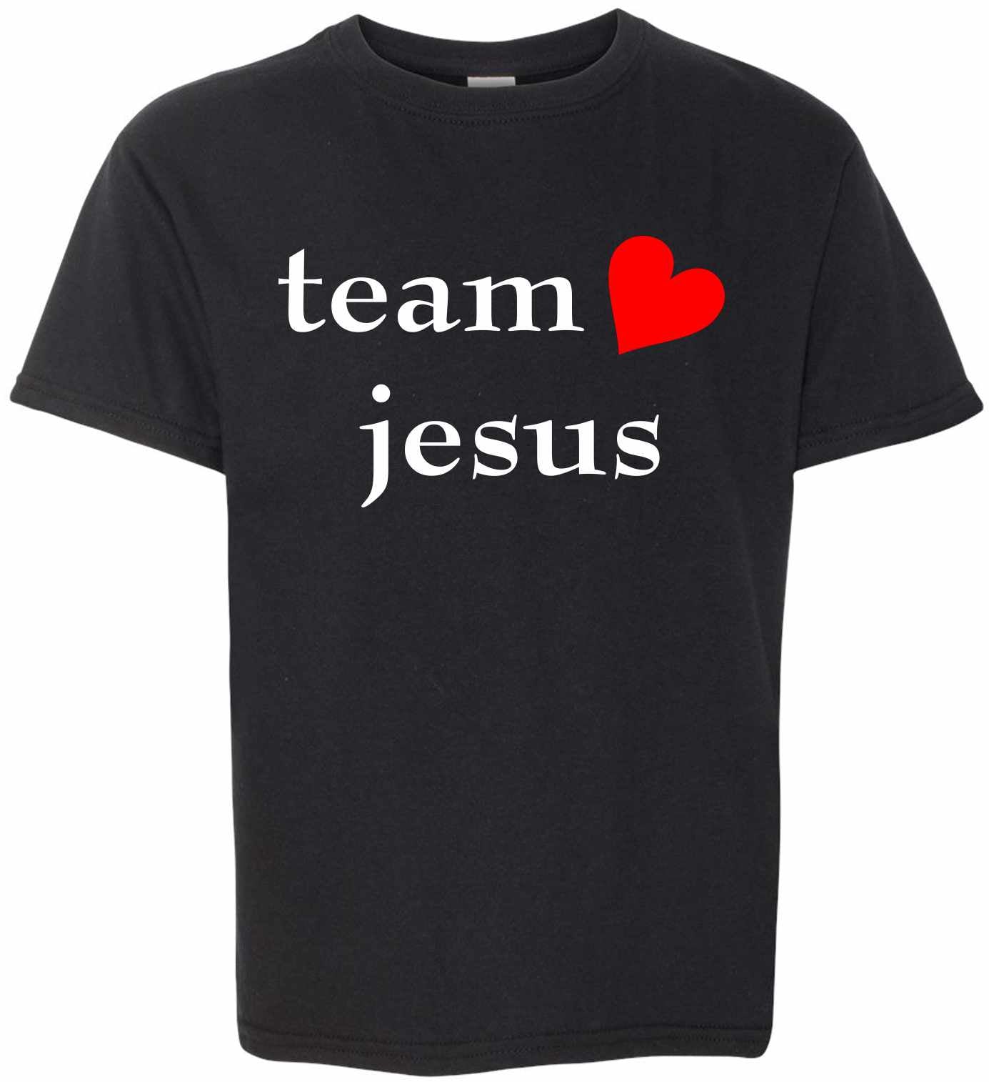Team Jesus (heart) on Kids T-Shirt (#1163-201)