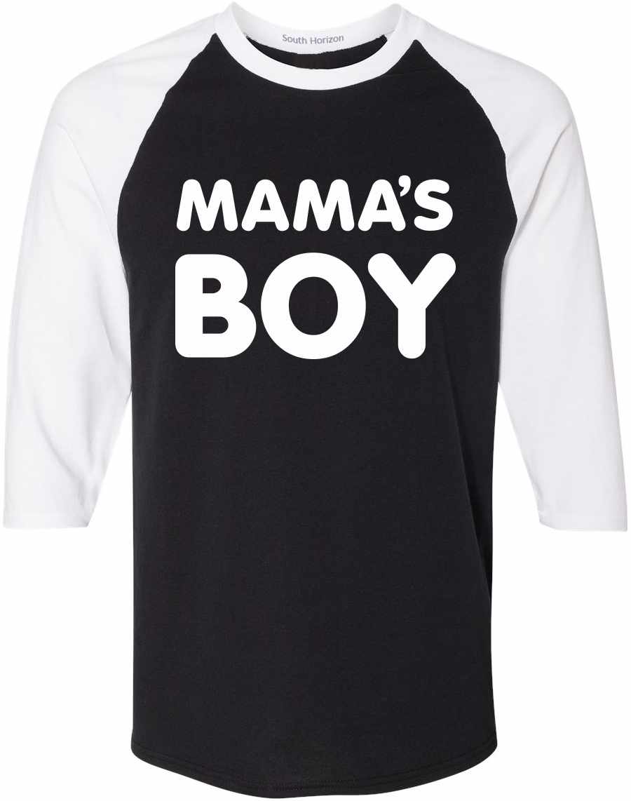 MAMA'S BOY on Adult Baseball Shirt