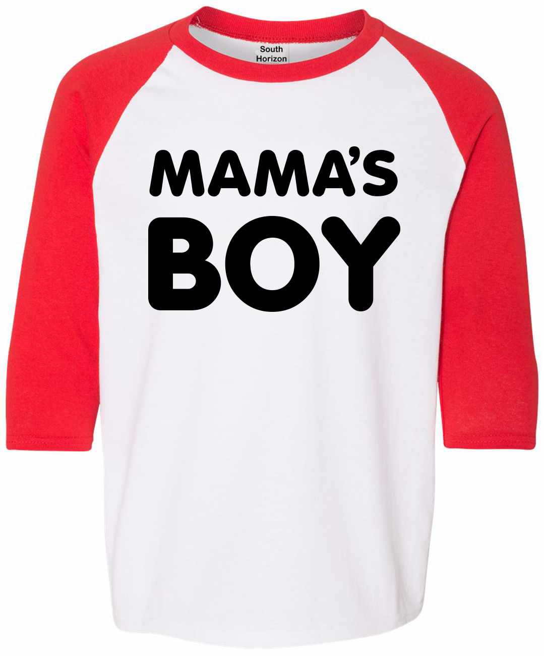MAMA'S BOY on Youth Baseball Shirt (#1185-212)
