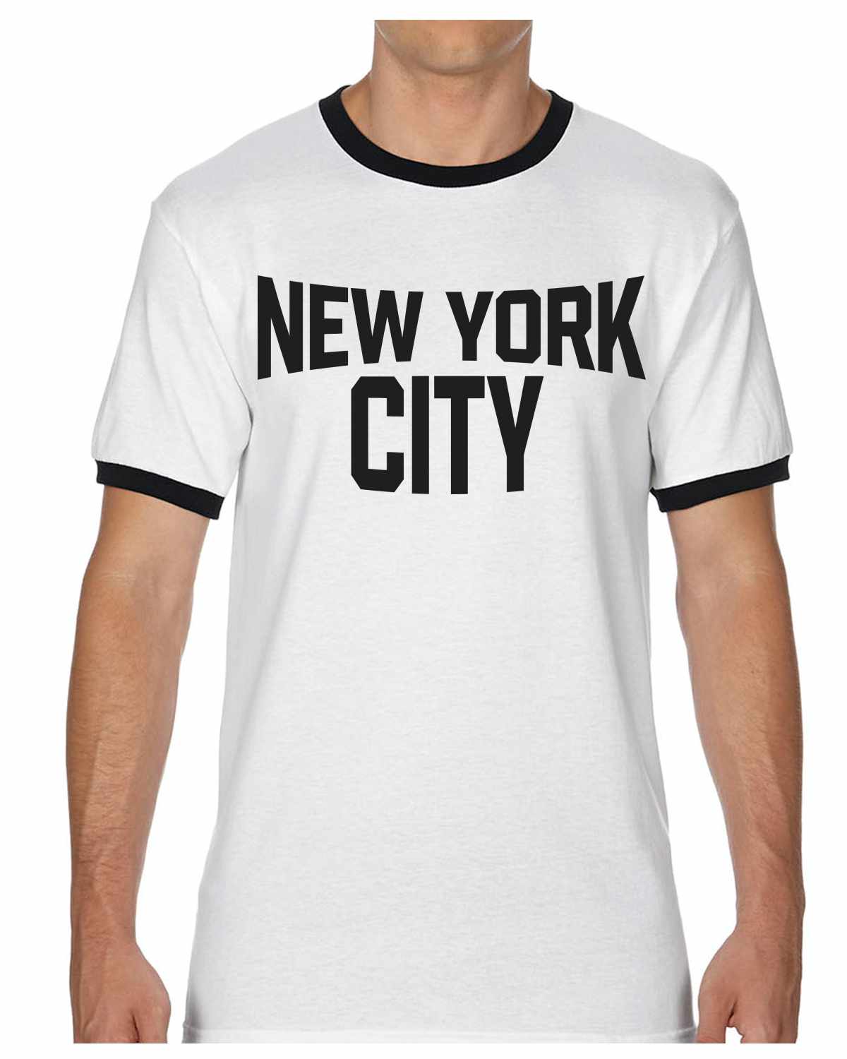New York City on Ringer Shirt (#1194-8)
