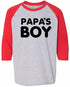 Papa's Boy on Youth Baseball Shirt (#1217-212)