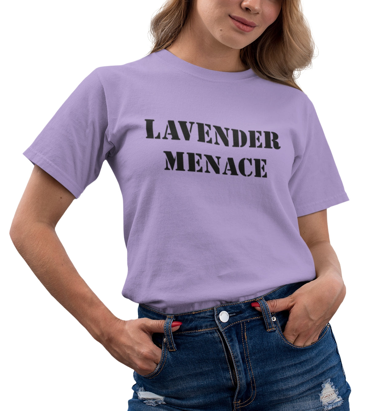 LAVENDER MENACE on Adult T-Shirt (#1220-1)