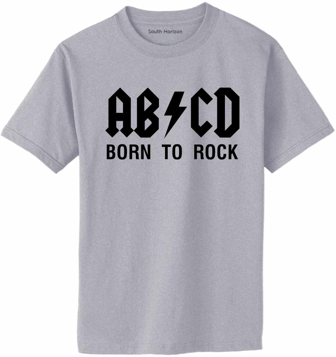 ABCD Born To Rock on Adult T-Shirt (#1233-1)