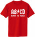 ABCD Born To Rock on Adult T-Shirt