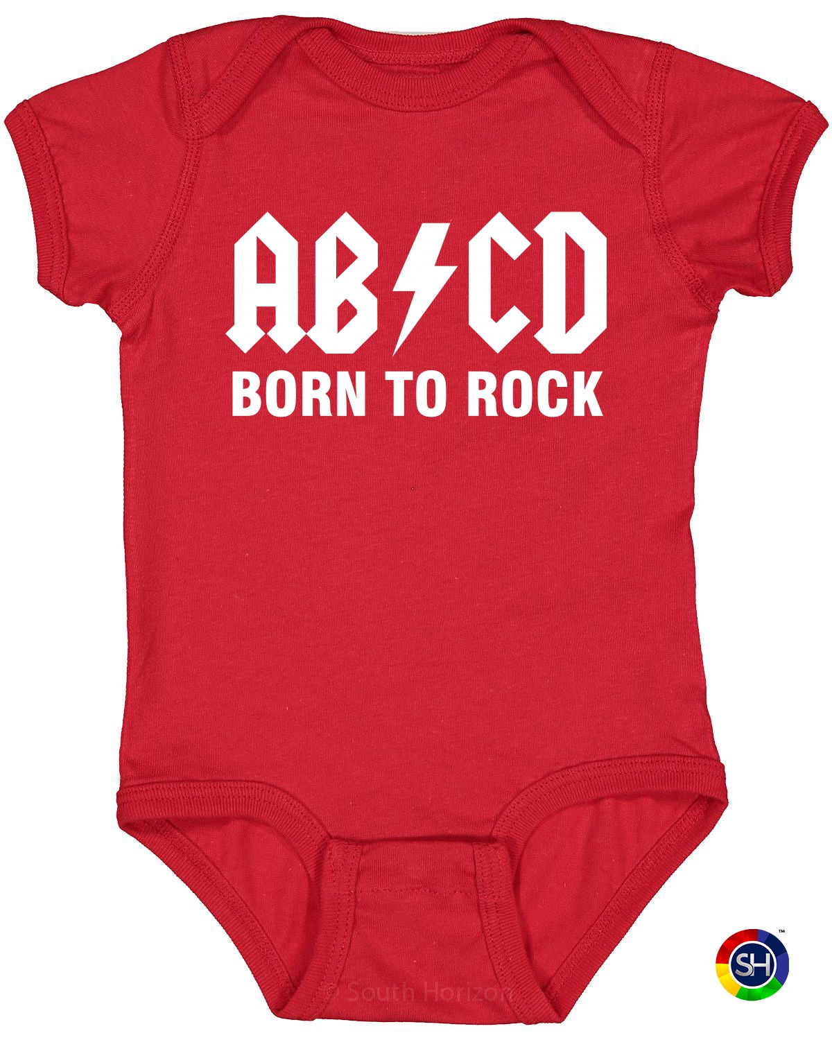 ABCD Born To Rock on Infant BodySuit (#1233-10)