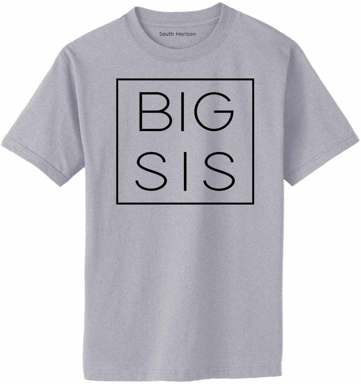 Big Sis - Big Sister Box on Adult T-Shirt (#1250-1)