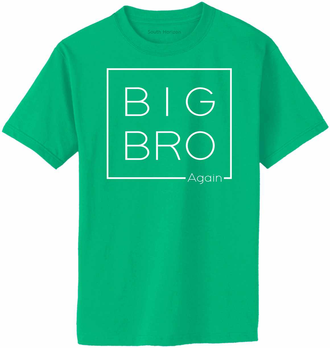 Big Bro Again- Big Brother Box on Adult T-Shirt (#1311-1)
