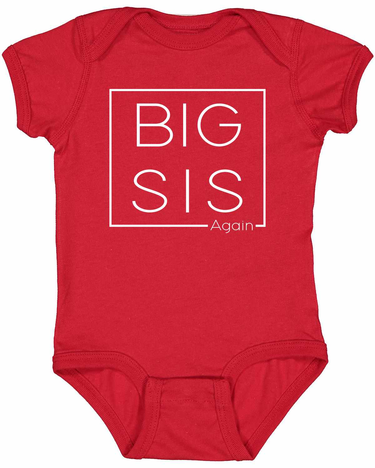 Big Sis Again - Big Sister Boxed on Infant BodySuit (#1312-10)