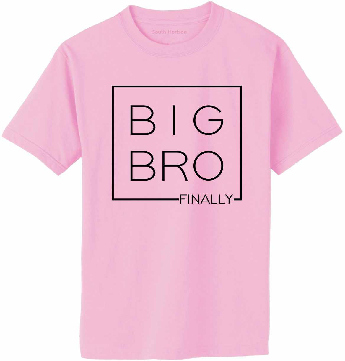 Big Bro Finally- Big Brother Boxed on Adult T-Shirt