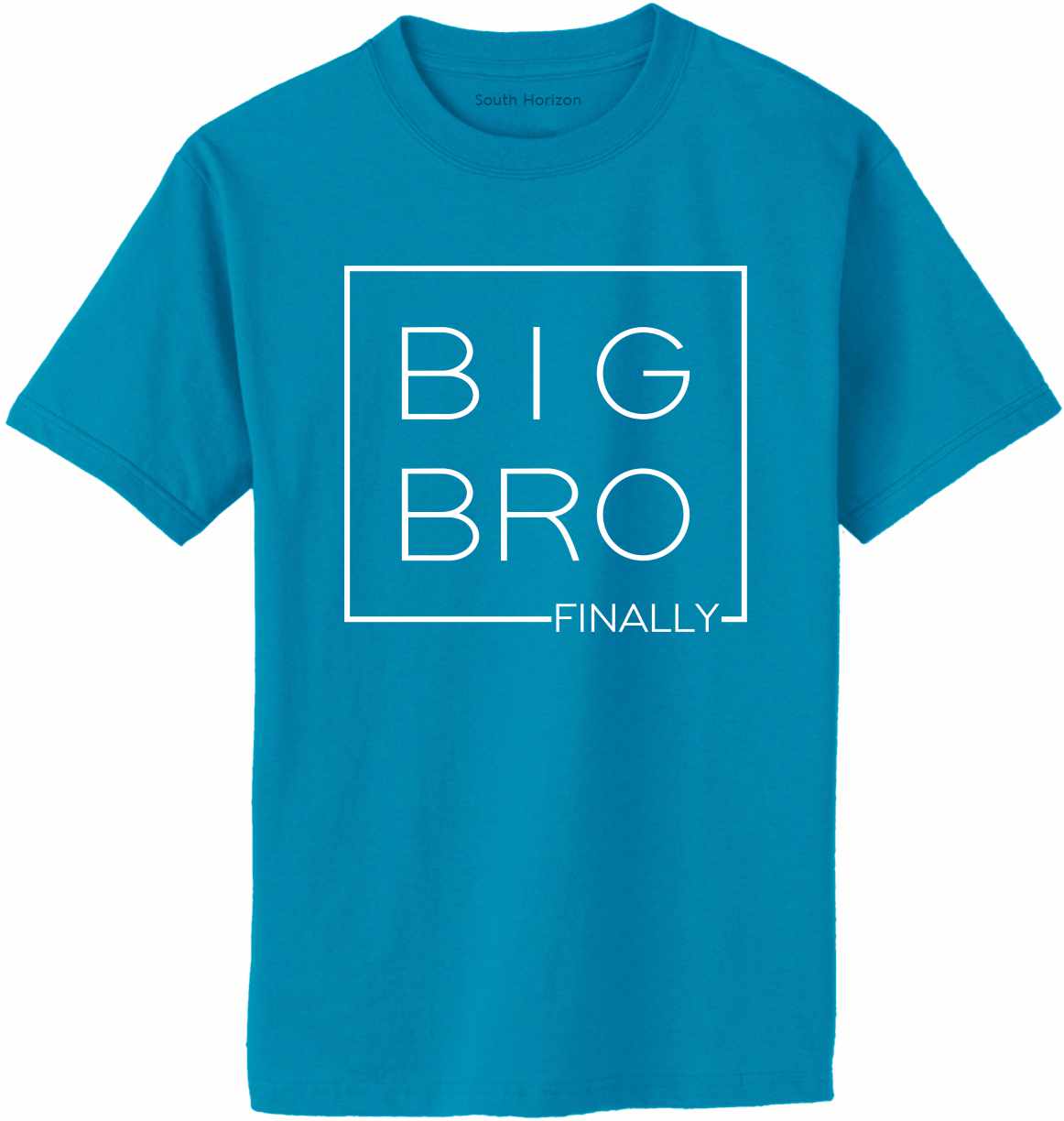 Big Bro Finally- Big Brother Boxed on Adult T-Shirt (#1314-1)