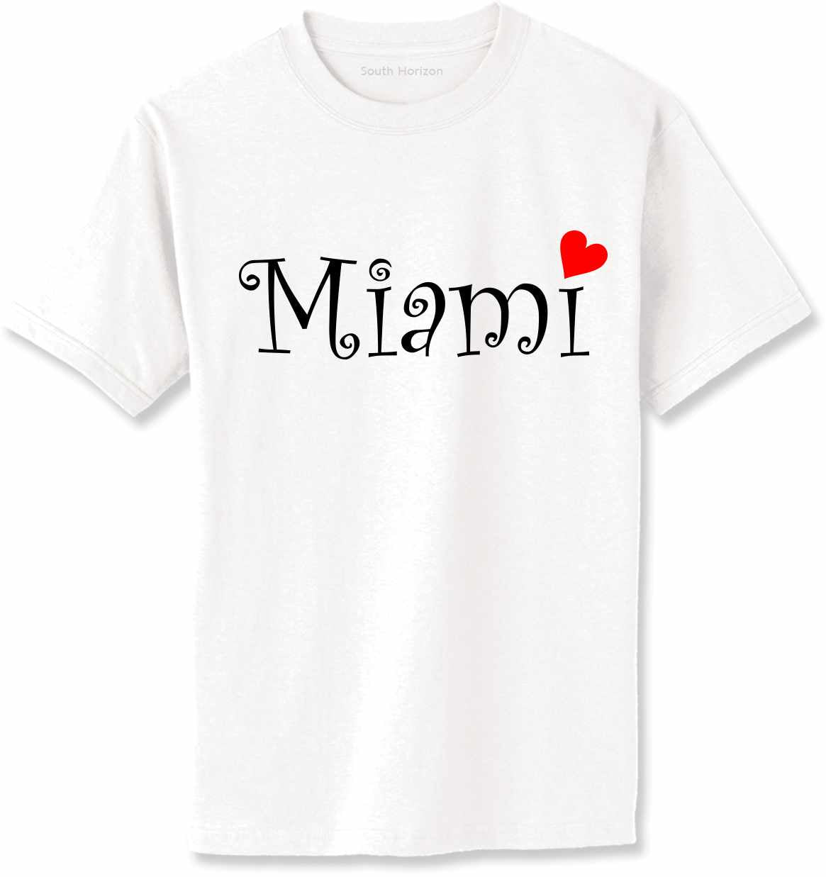 Miami City on Adult T-Shirt (#1331-1)