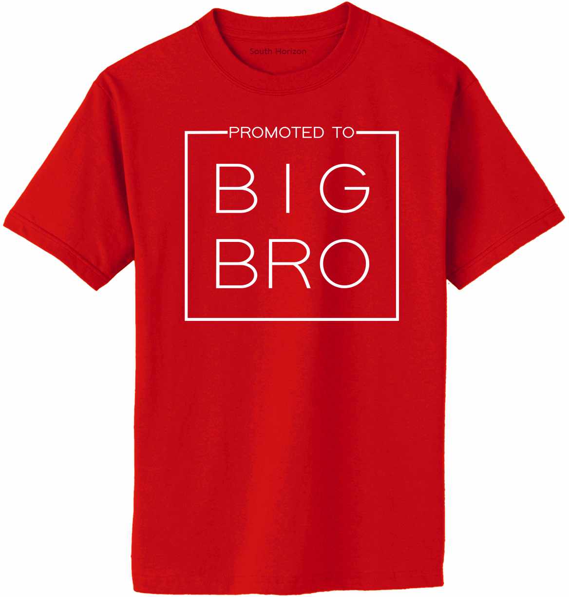 Promoted to Big Bro- Big Brother Box on Adult T-Shirt (#1336-1)