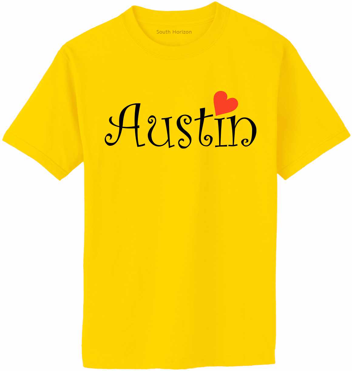 Austin City on Adult T-Shirt (#1338-1)