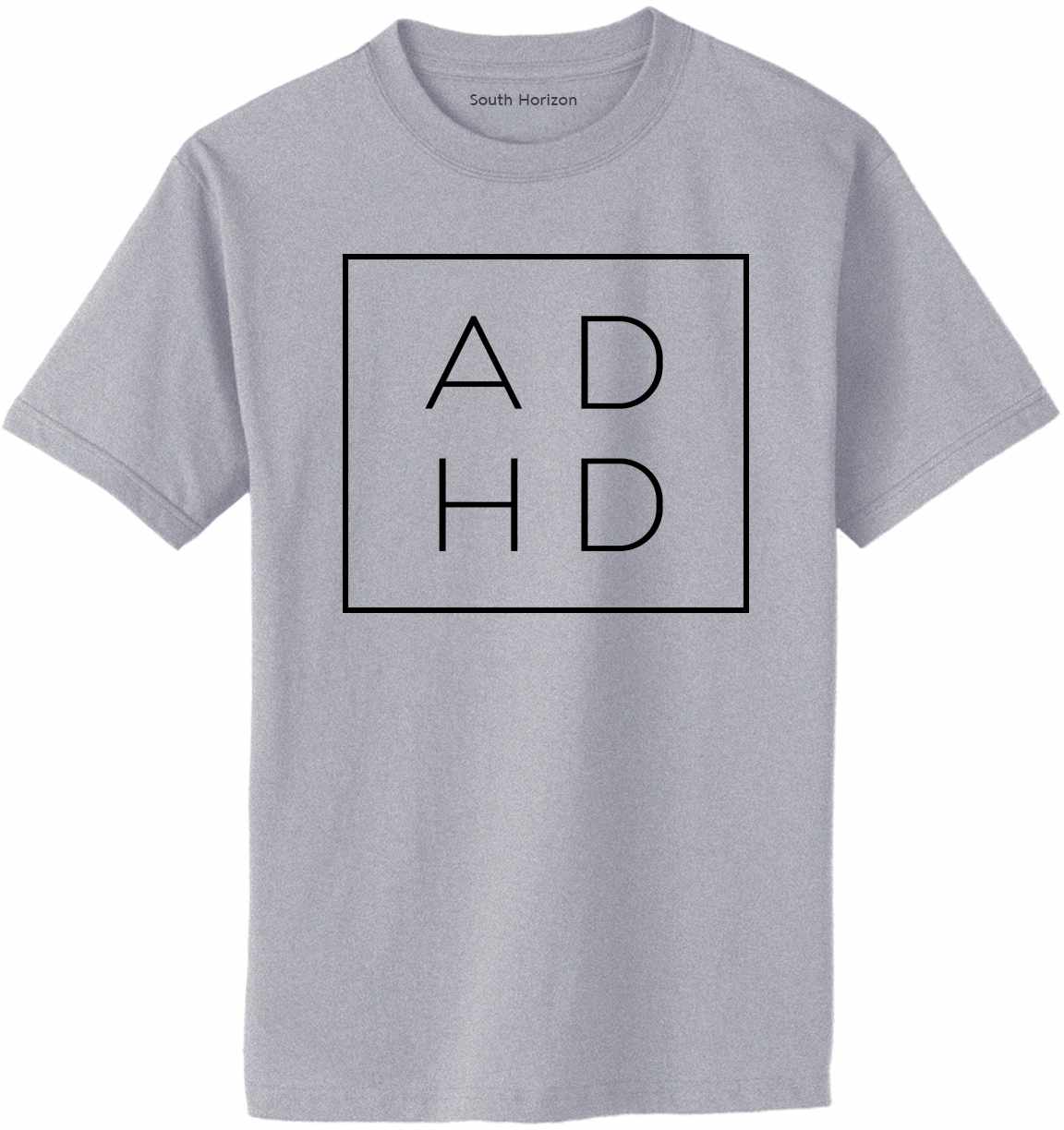 ADHD - Boxed on Adult T-Shirt (#1340-1)
