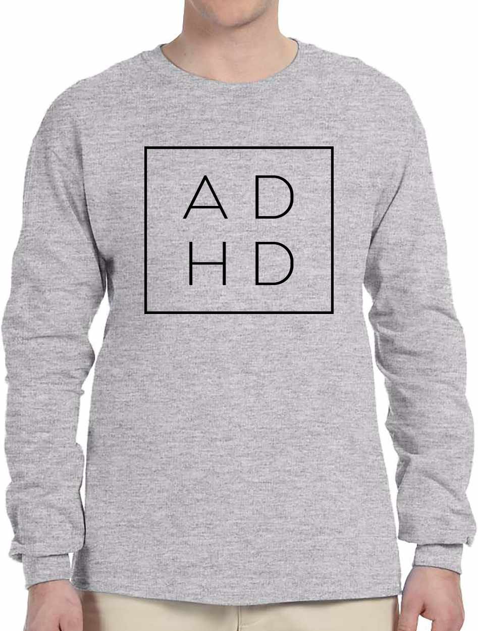 ADHD - Boxed on Long Sleeve Shirt (#1340-3)